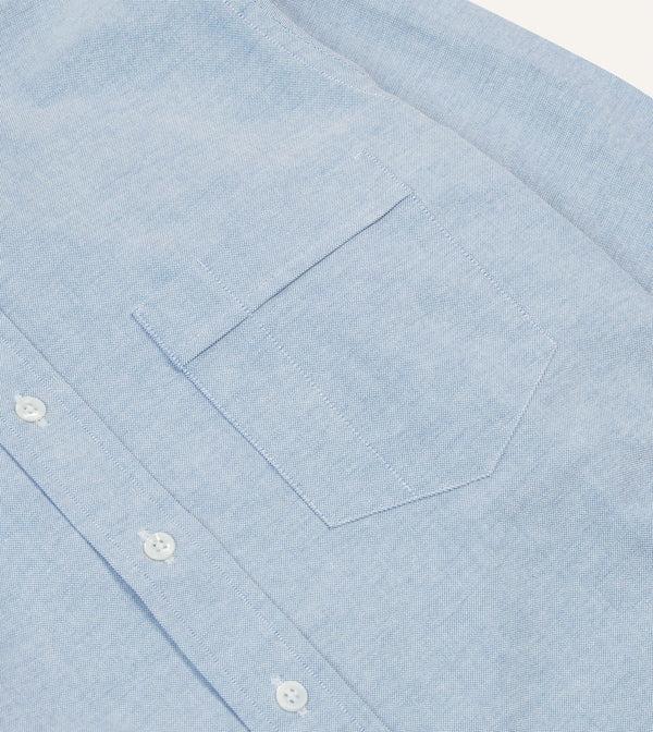Drake's Mid-Blue Cotton Oxford Cloth Button-Down Shirt