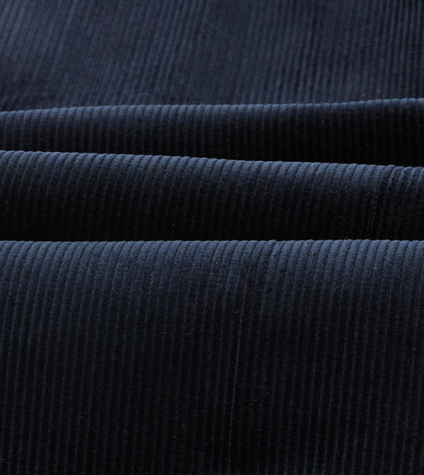 Drake's Navy Mid-Wale Corduroy Single Pleat Trouser