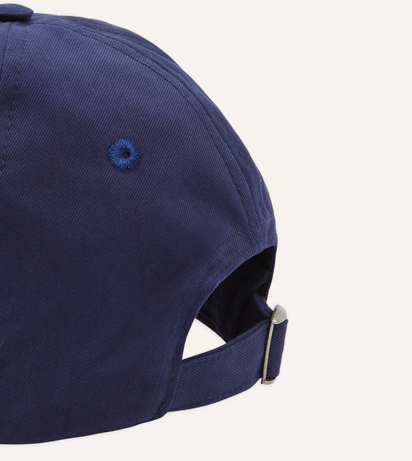 Drake's Navy Morlaix Plombeé '77 Cotton Twill Baseball Cap