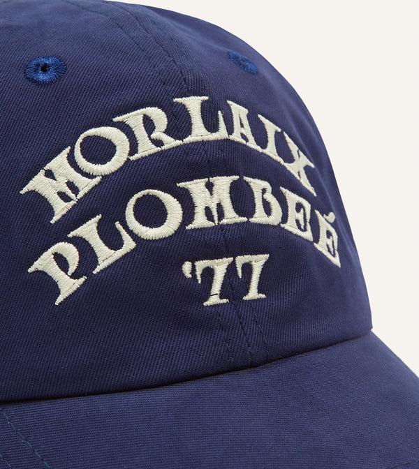 Drake's Navy Morlaix Plombeé '77 Cotton Twill Baseball Cap
