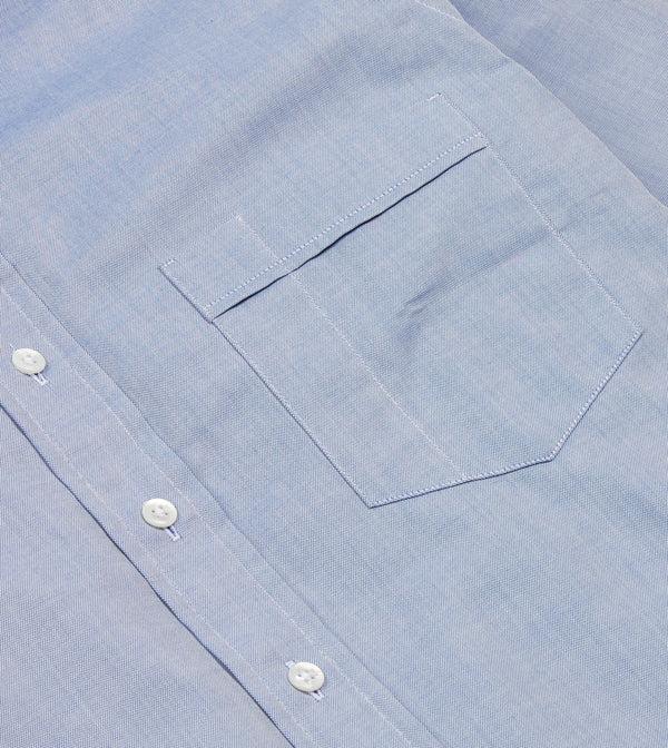 Drake's Navy Pinpoint Oxford Cotton Cloth Button-Down Shirt