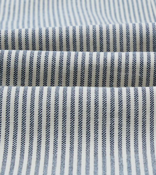 Drake's Navy Ticking Stripe Cotton Linen Games Blazer Mk. I