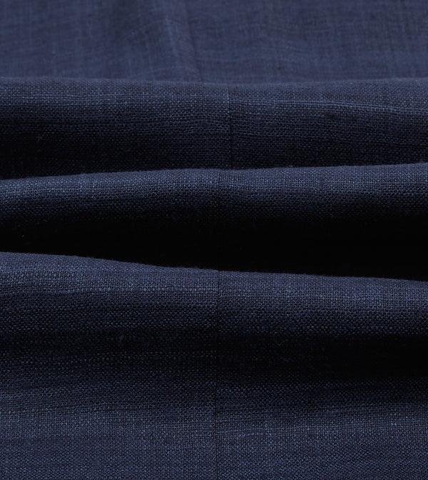 Drake's Navy Tussah Silk Double-Breasted Tailored Jacket