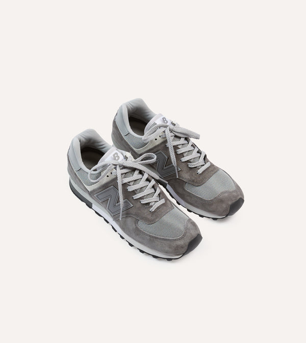 drake's New Balance Dark Gull Grey MADE in UK 576 Trainers