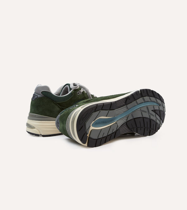 Drake's New Balance Kombu Green Made In UK 991v2 Trainers