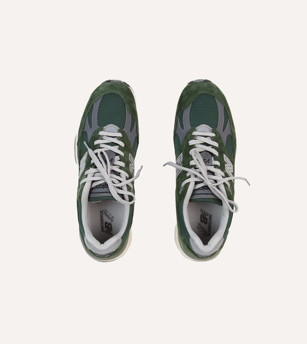 Drake's New Balance Kombu Green Made In UK 991v2 Trainers