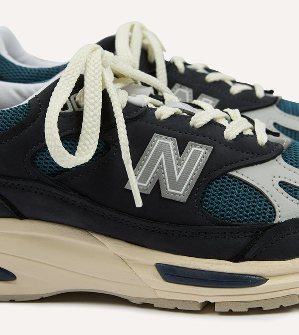 Drake's New Balance Navy 'Vintage Sport' Made In UK 991v2 Trainers