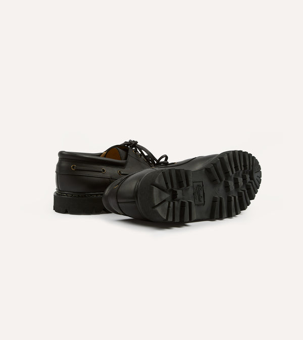 Drake's Paraboot Chimey Noir Calf Leather Derby Shoe