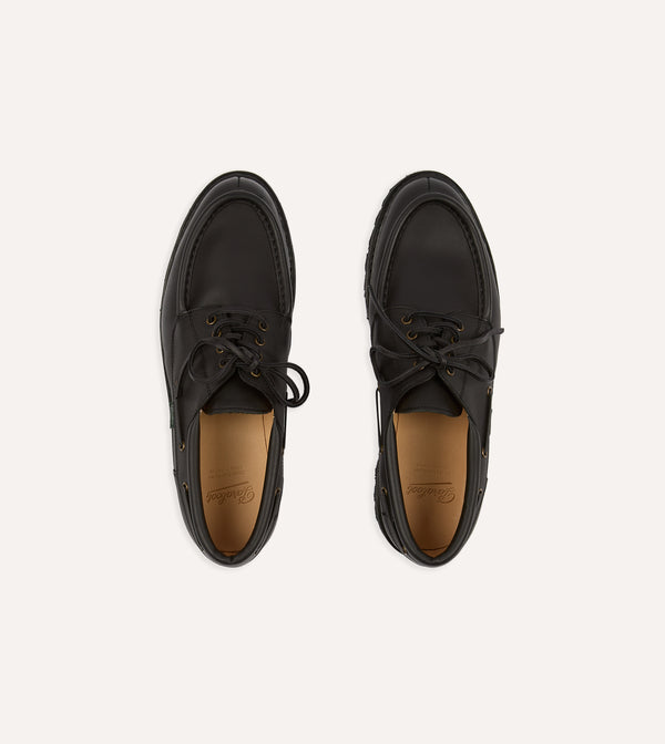 Drake's Paraboot Chimey Noir Calf Leather Derby Shoe