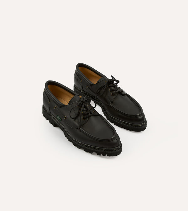 drake's Paraboot Chimey Noir Calf Leather Derby Shoe