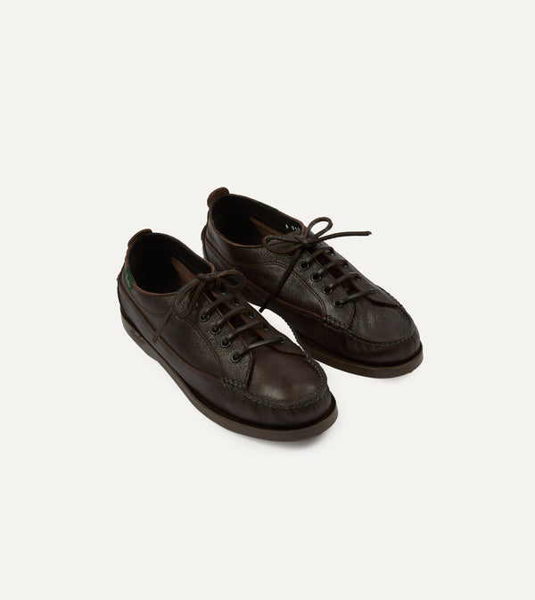 drake's Paraboot for Drake's Malibu Brown Deer Leather Boat Shoe