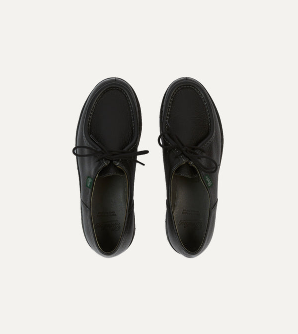 Drake's Paraboot Michael Noir Deer Leather Derby Shoe