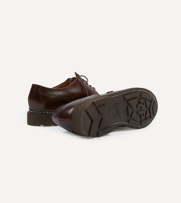 Drake's Paraboot Villandry Brown Calf Leather Derby Shoe