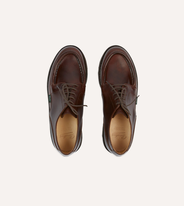Drake's Paraboot Villandry Brown Calf Leather Derby Shoe
