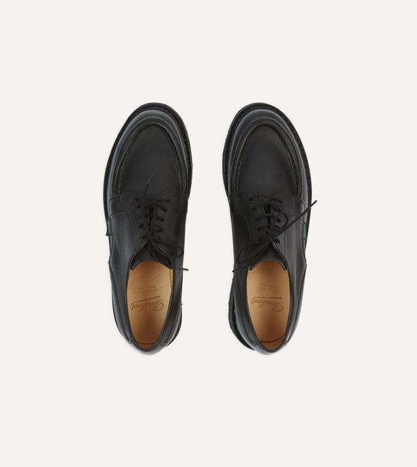Drake's Paraboot Villandry Noir Calf Leather Derby Shoe