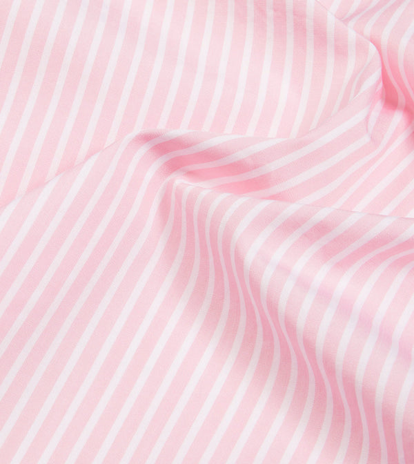 Drake's Pink Bengal Stripe Cotton Poplin Button-Down Shirt