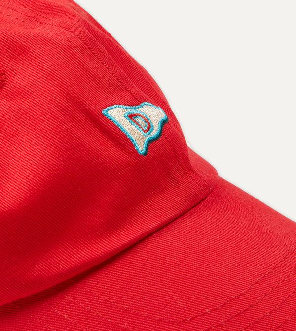 Drake's Red 'D' Flag Emblem Cotton Twill Baseball Cap