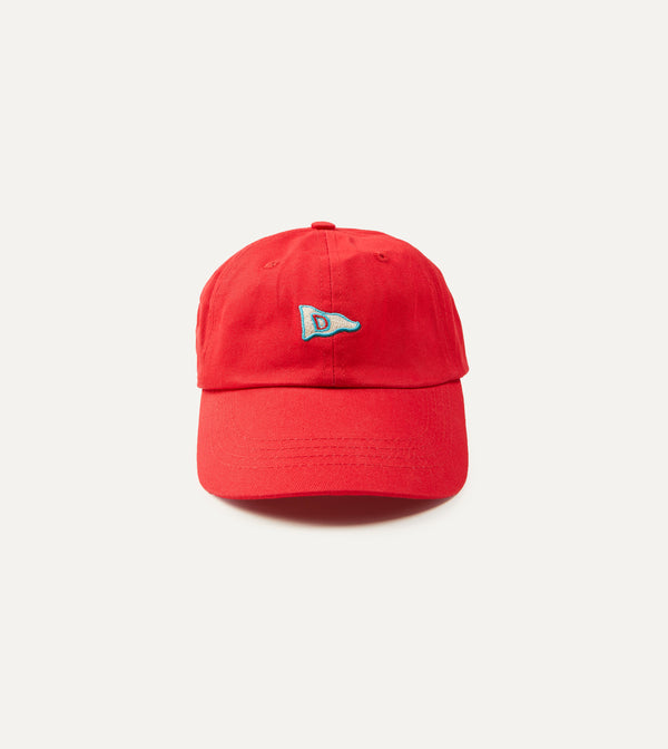 drake's Red 'D' Flag Emblem Cotton Twill Baseball Cap