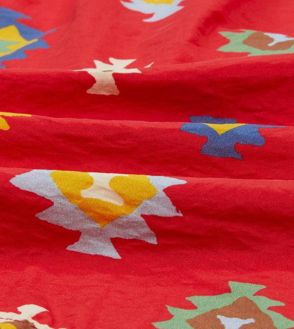 Drake's Red Kilim Print Nylon Drawstring Swim Shorts