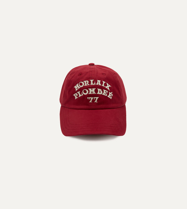 drake's Red Morlaix Plombeé '77 Cotton Twill Baseball Cap