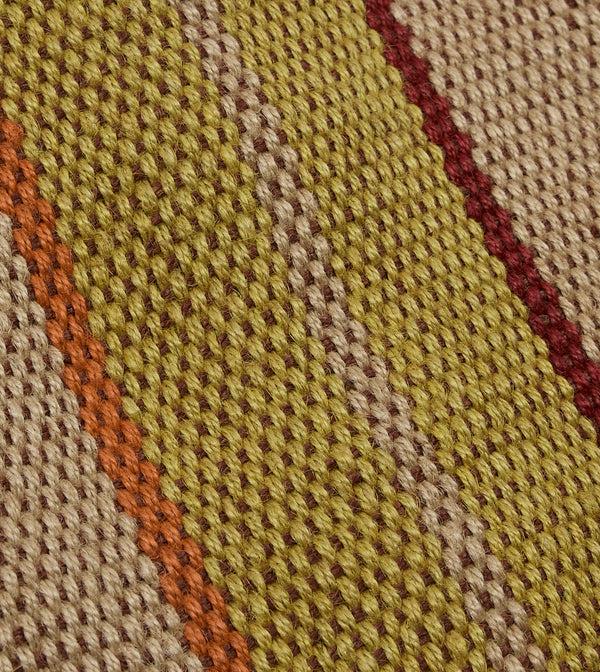 Drake's Red Orange And Yellow Maison Bengal Extra Large Jute Poresh Tote Bag