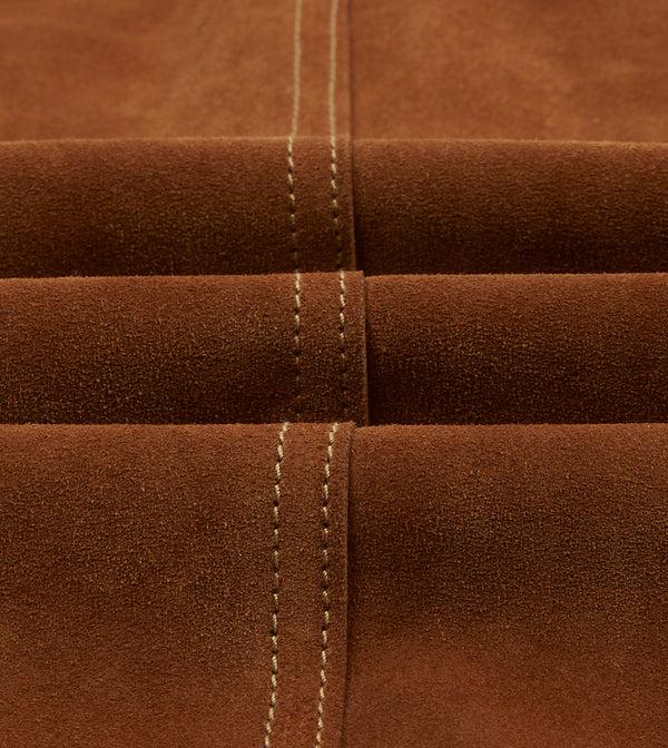 Drake's Rust Heavyweight Suede Five-Pocket Chore Jacket