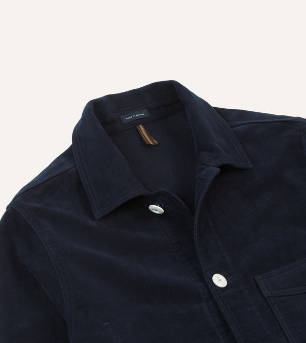 Drake's St. JOHN By Drake's Navy Moleskin Five-Pocket Chore Jacket