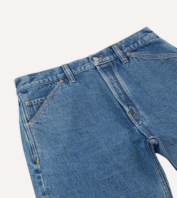 Drake's Stone Wash 12.7oz Selvedge Denim Five-Pocket Shorts