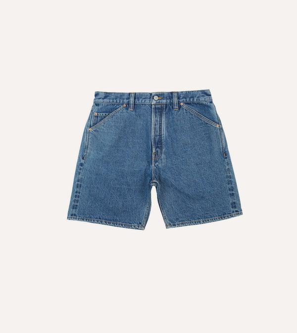 drake's Stone Wash 12.7oz Selvedge Denim Five-Pocket Shorts