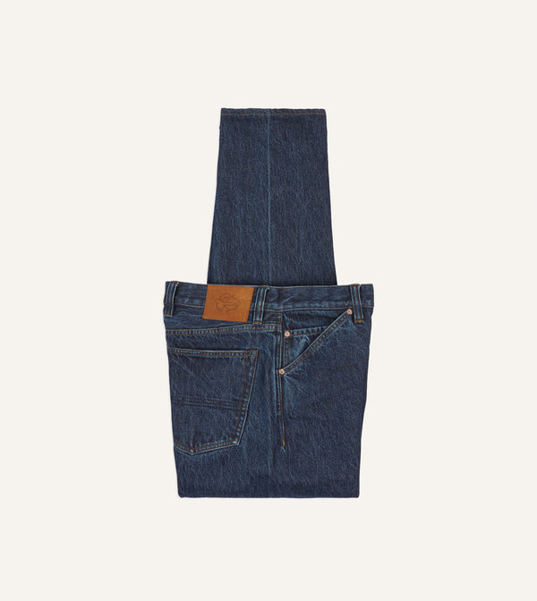 drake's Stone Wash 13.2oz Seamless Denim Five-Pocket Jeans