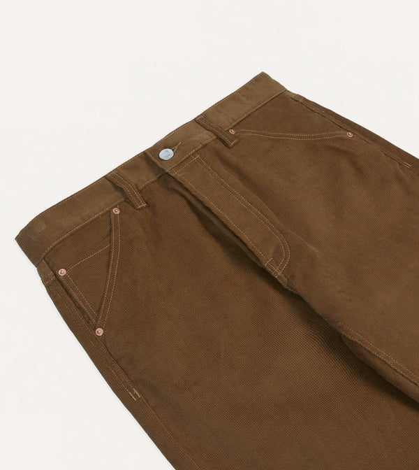 Drake's Tan Japanese Selvedge Needlecord Five-Pocket Trousers