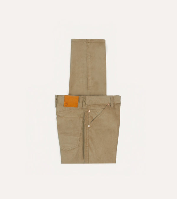 drake's Tobacco Japanese Selvedge Needlecord Five-Pocket Trousers