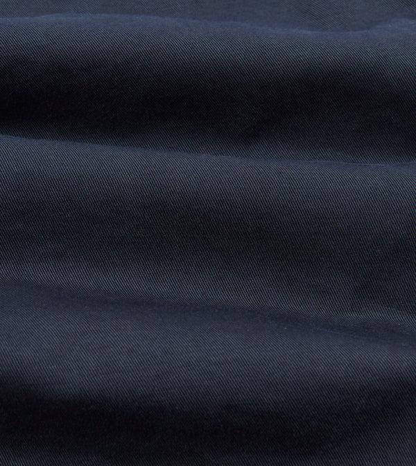 Drake's Washed Navy Cotton Twill Single-Pleat Shorts