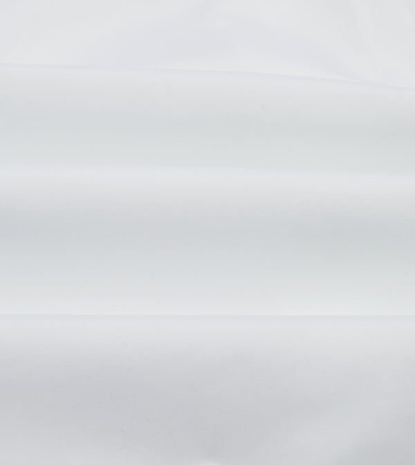 Drake's White Cotton Long Point Collar Dinner Shirt