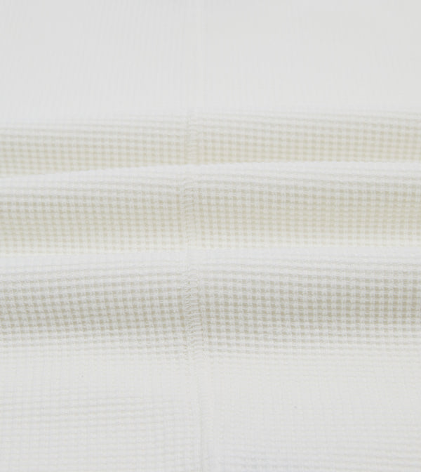 Drake's White Waffle Knit Long-Sleeve Hiking T-Shirt