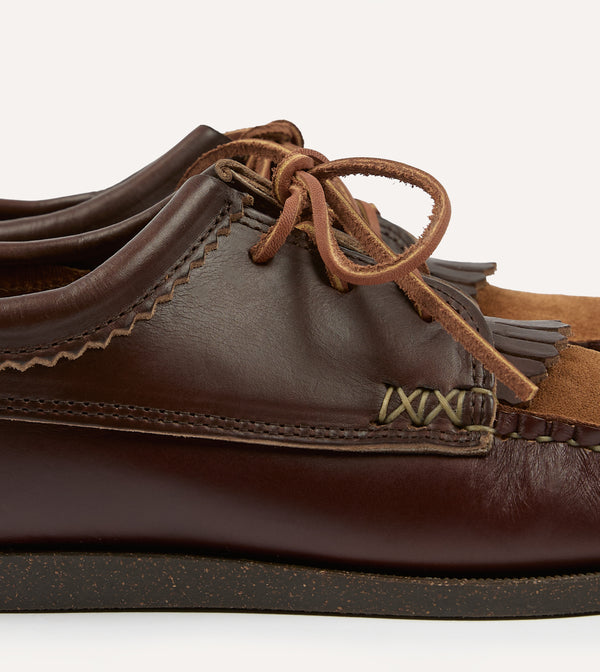 Drake's Yuketen Brown Kiltie Blucher With Camp Sole