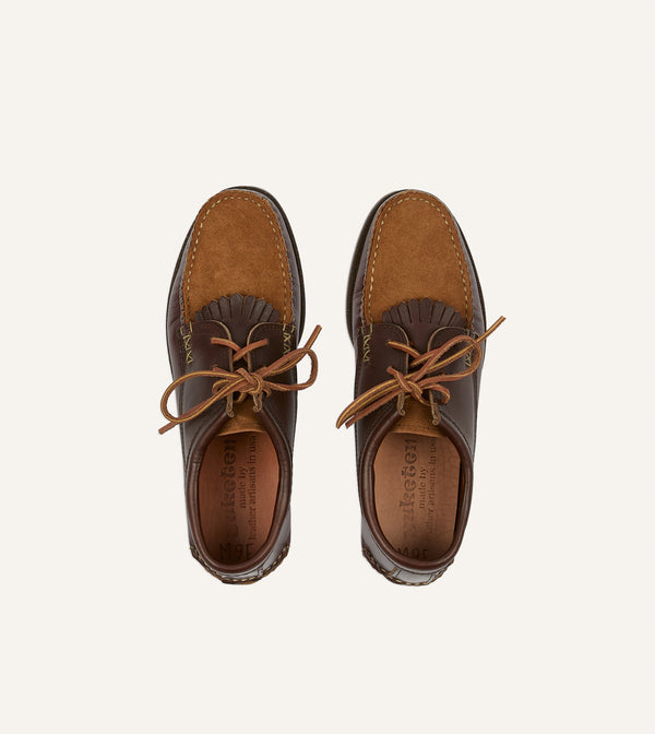 Drake's Yuketen Brown Kiltie Blucher With Camp Sole