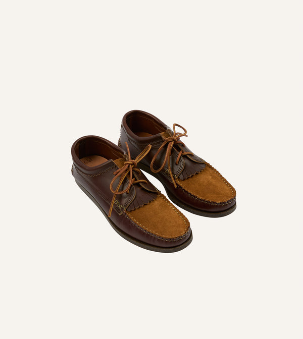 drake's Yuketen Brown Kiltie Blucher with Camp Sole