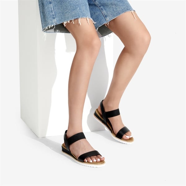 Dream Pairs Ankle Elastic Strap Espadrille Flat Sandals