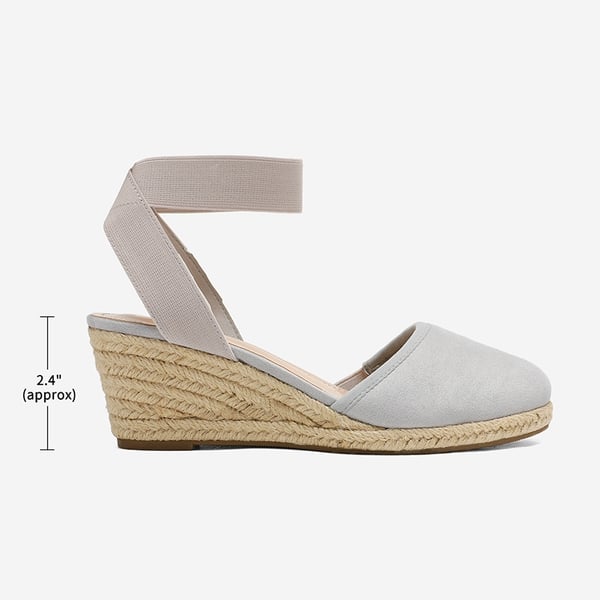 Dream Pairs Ankle Strap Closed-Toe Espadrille Wedge Sandals