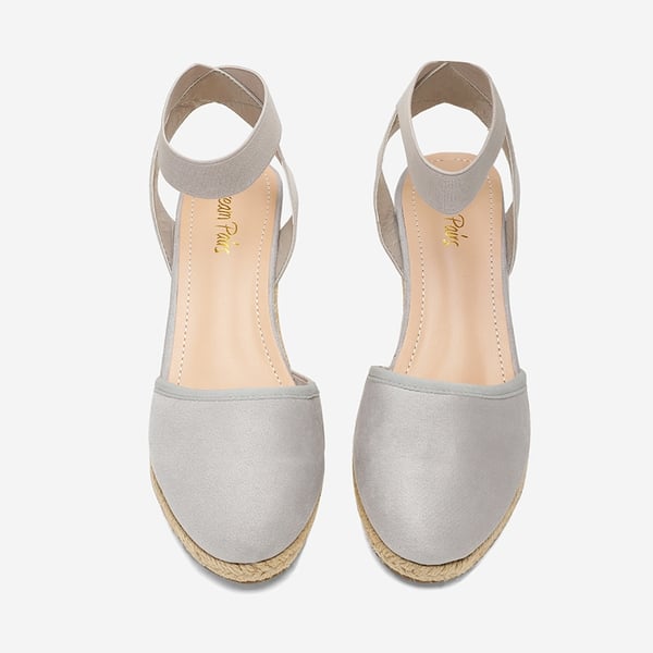 Dream Pairs Ankle Strap Closed-Toe Espadrille Wedge Sandals