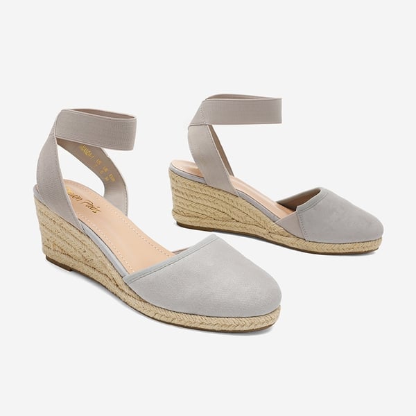 Dream Pairs Ankle Strap Closed-Toe Espadrille Wedge Sandals