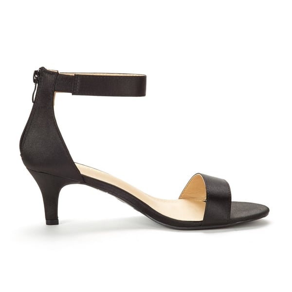 Dream Pairs Ankle Strap Open Toe Kitten Heel Sandals