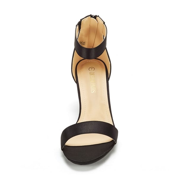 Dream Pairs Ankle Strap Open Toe Kitten Heel Sandals