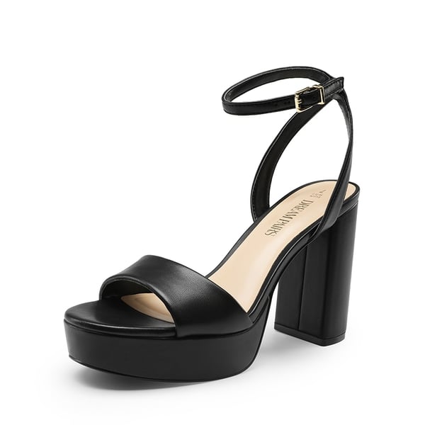 dream pairs Ankle-Strap Platform Chunky High Heel Sandals