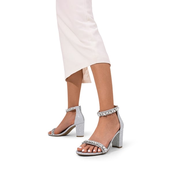 Dream Pairs Ankle-Strap Rhinestone Chunky Heel Sandals