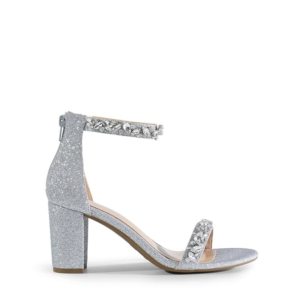 Dream Pairs Ankle-Strap Rhinestone Chunky Heel Sandals