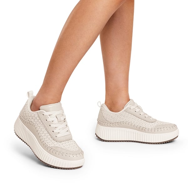 Dream Pairs [Arch] Wide Width Tweed Platform Fashion Sneakers