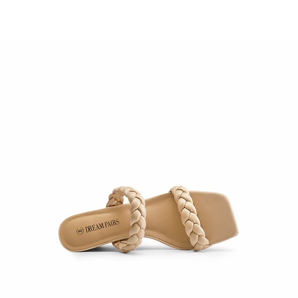 Dream Pairs Braided Straps Square Toe Wedge Sandals