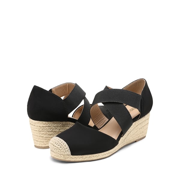 Dream Pairs Closed-Toe Criss Cross Espadrille Sandals
